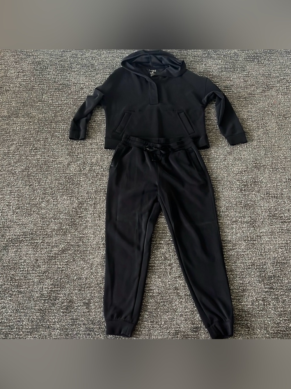 Lates by Kate - Black Two-Piece Hoodie & Jogger Set Medium